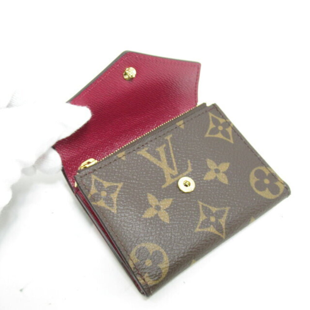 Louis Vuitton Zoe Portefeuille Wallet Tri fold Brown Purple Fuchsia Pink - Picture 4 of 10